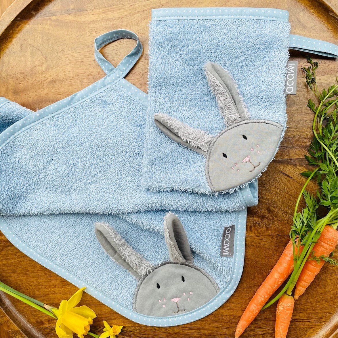 Hase Set Handtuch + Waschhandschuh Personalisierbar/Blau Hase Set Handtuch + Waschhandschuh Personalisierbar/Blau von Etsy - acawi
