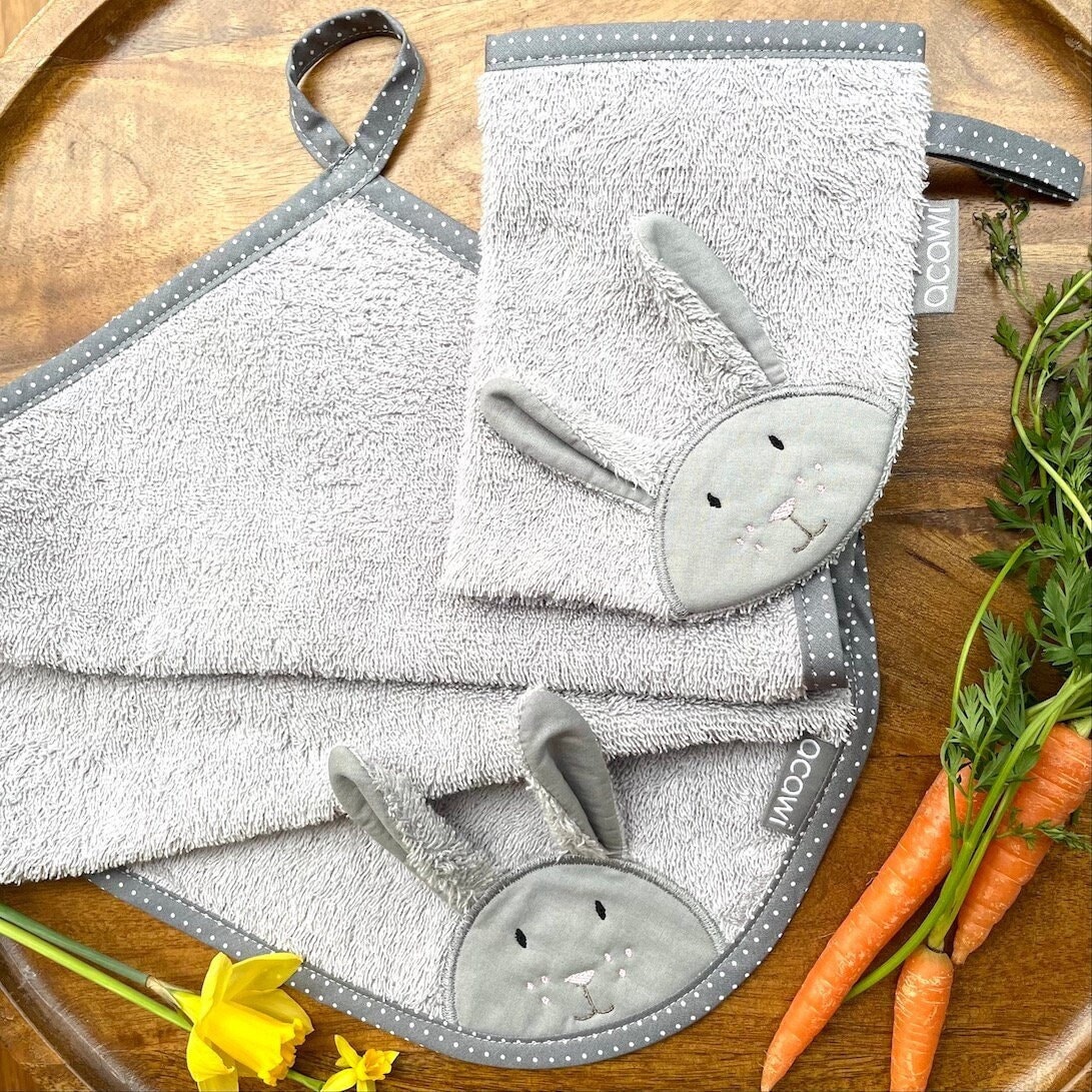 Hase Set Handtuch + Waschhandschuh Personalisierbar/Grau Hase Set Handtuch + Waschhandschuh Personalisierbar/Grau von Etsy - acawi