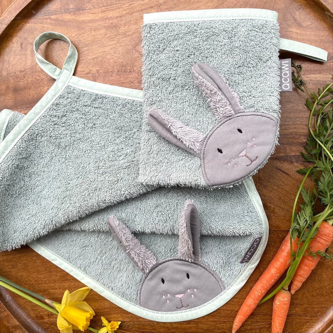 Hase Sethandtuch + Waschhandschuh Personalisierbar/Mint Hase Sethandtuch + Waschhandschuh Personalisierbar/Mint von Etsy - acawi