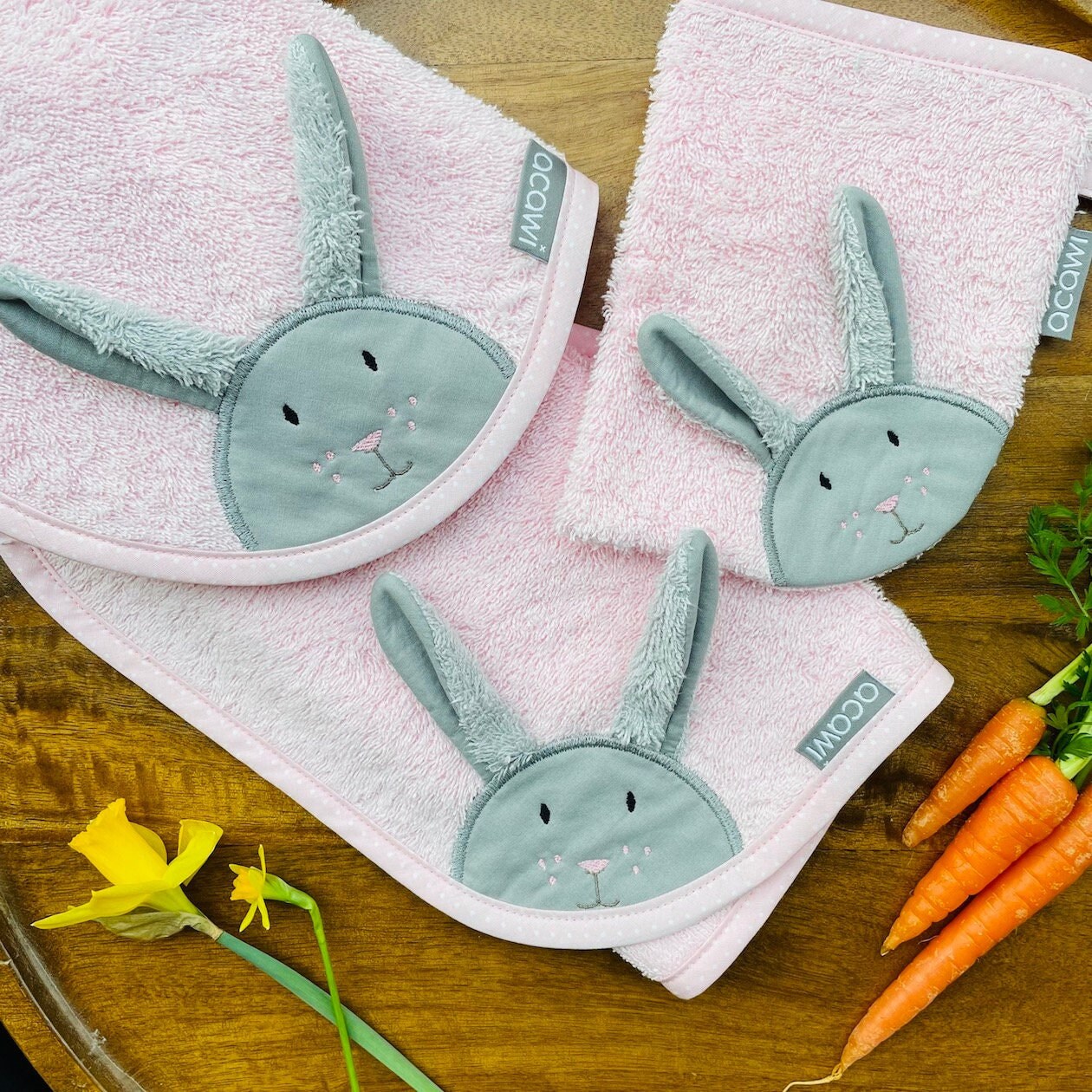 Hase Sethandtuch + Waschhandschuh Personalisierbar/Rosa Hase Sethandtuch + Waschhandschuh Personalisierbar/Rosa von Etsy - acawi