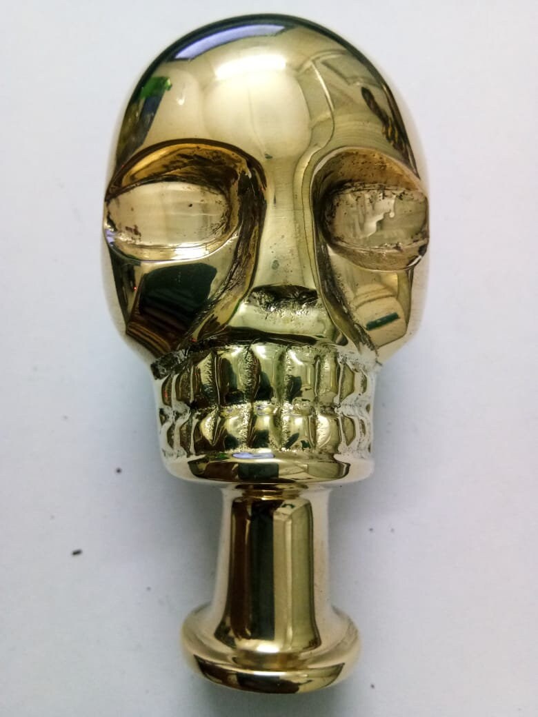 Massiver Messing Griff Mit Totenkopf Gesicht Für Gehstock von Etsy - ancestorantiques
