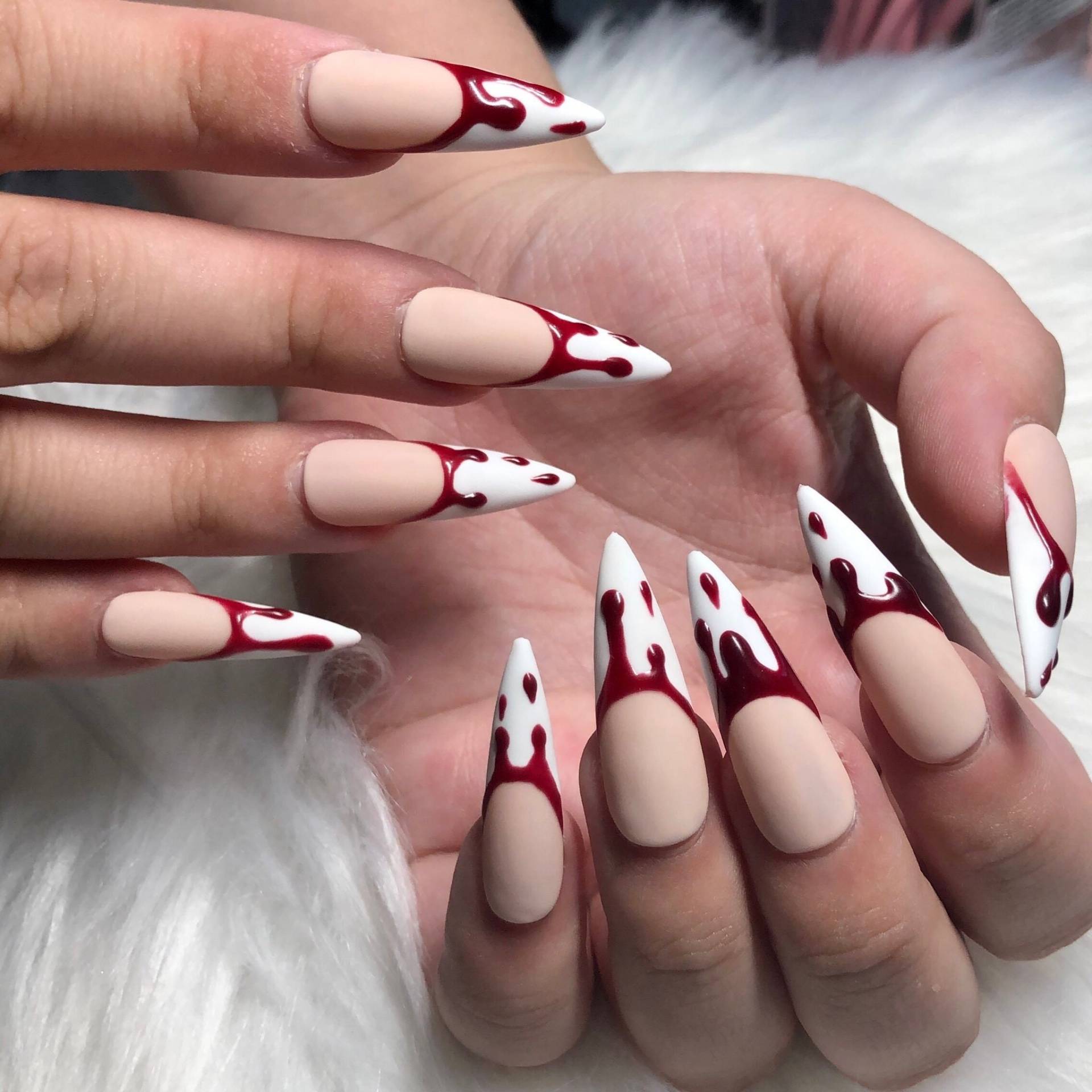 French Tip Blut-Vampir-Press-On-Nägel - Abschlussball-Abschluss 2025 French Tip Blut-Vampir-Press-On-Nägel - Abschlussball-Abschluss 2025 von Etsy - anjsnails