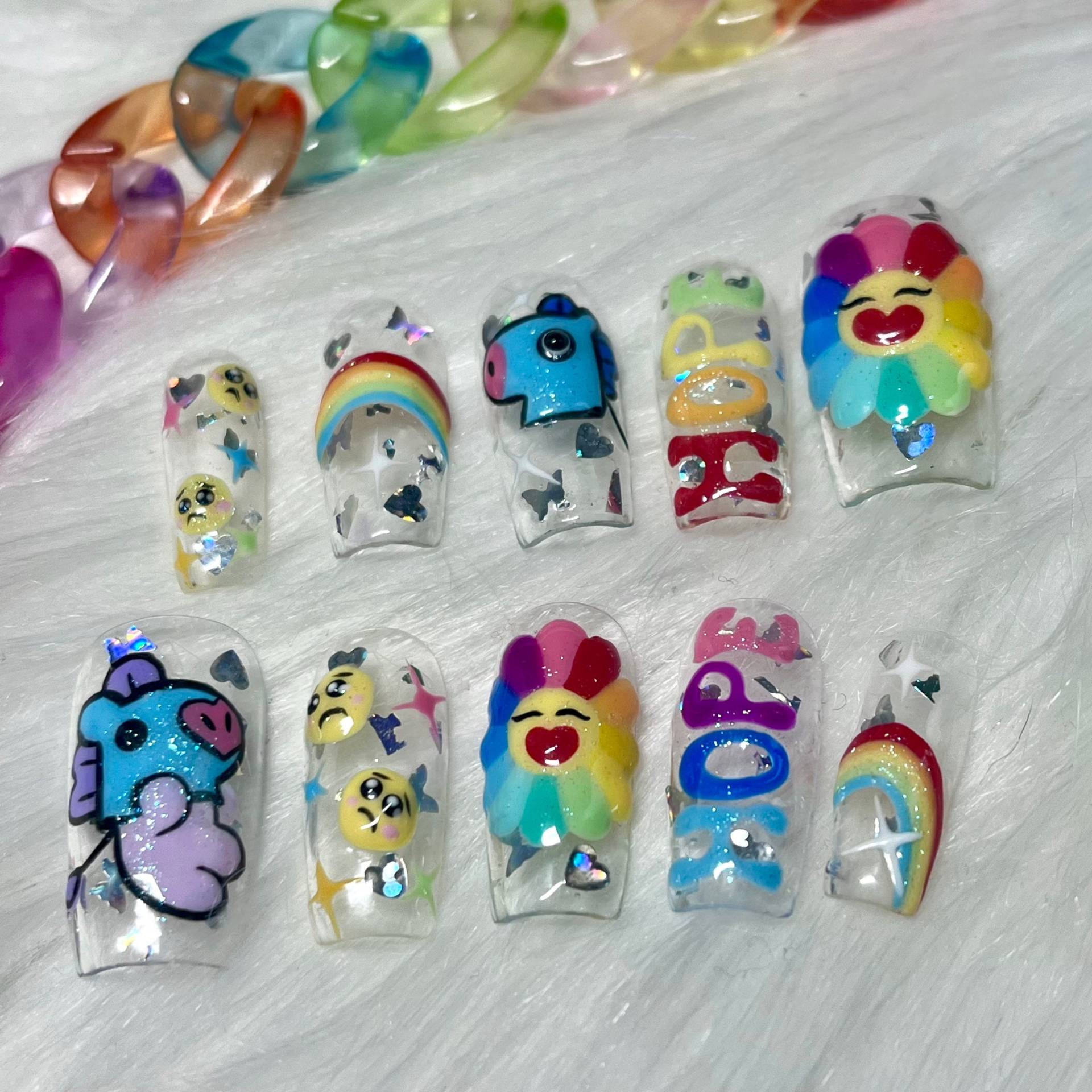 Hobicore Hope World By Jhope Bts Konzert Rainbow Press On Nails - Abschlussball Abschluss 2025 Hobicore Hope World By Jhope Bts Konzert Rainbow Press On Nails - Abschlussball Abschluss 2025 von Etsy - anjsnails