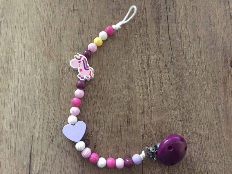 Schnullerkette Einhorn von Etsy - aprilhedgehogbbylove
