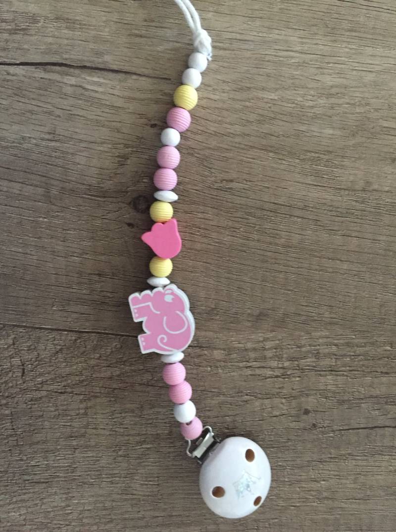 Schnullerkette Elefant von Etsy - aprilhedgehogbbylove