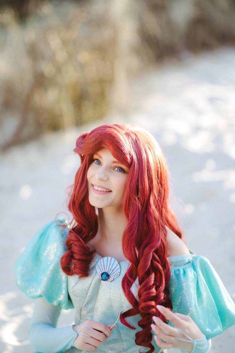 Ariel Inspired Wig von Etsy - artsyprincessstudio