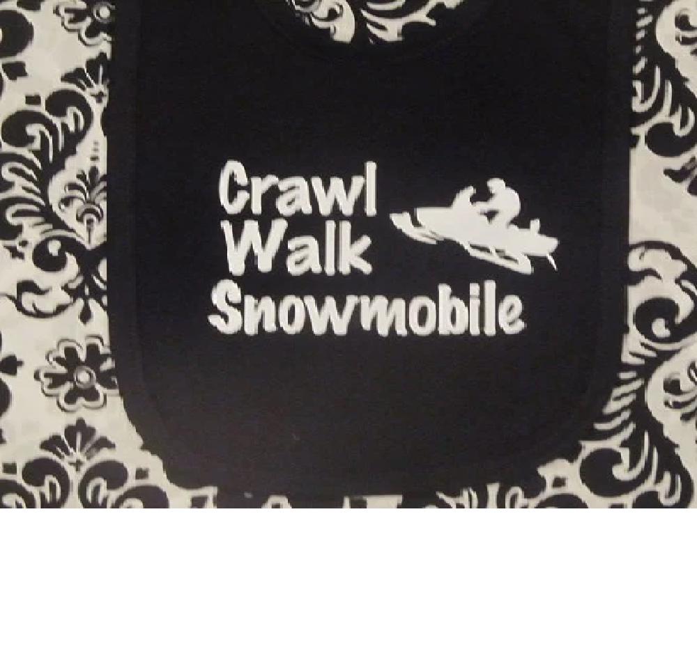 Krabbelwalk Schneemobil Baby Lätzchen - Säuglingskleidung Kleidung Dusche Geschenk Vorhanden Junge Mädchen von Etsy - baby1zmaker4u