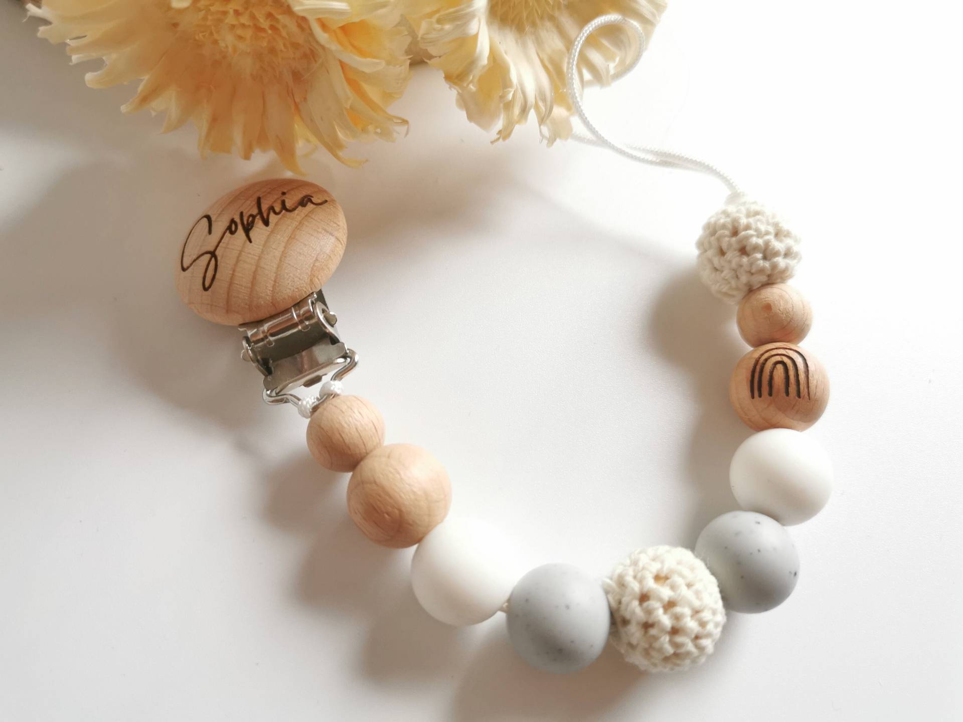 Schnullerkette Mit Namen, Regenbogen, Babygeschenk, Personalisiert, Gravur, Boho Schnullerkette Mit Namen, Regenbogen, Babygeschenk, Personalisiert, Gravur, Boho von Etsy - babyshopRICHBEAR