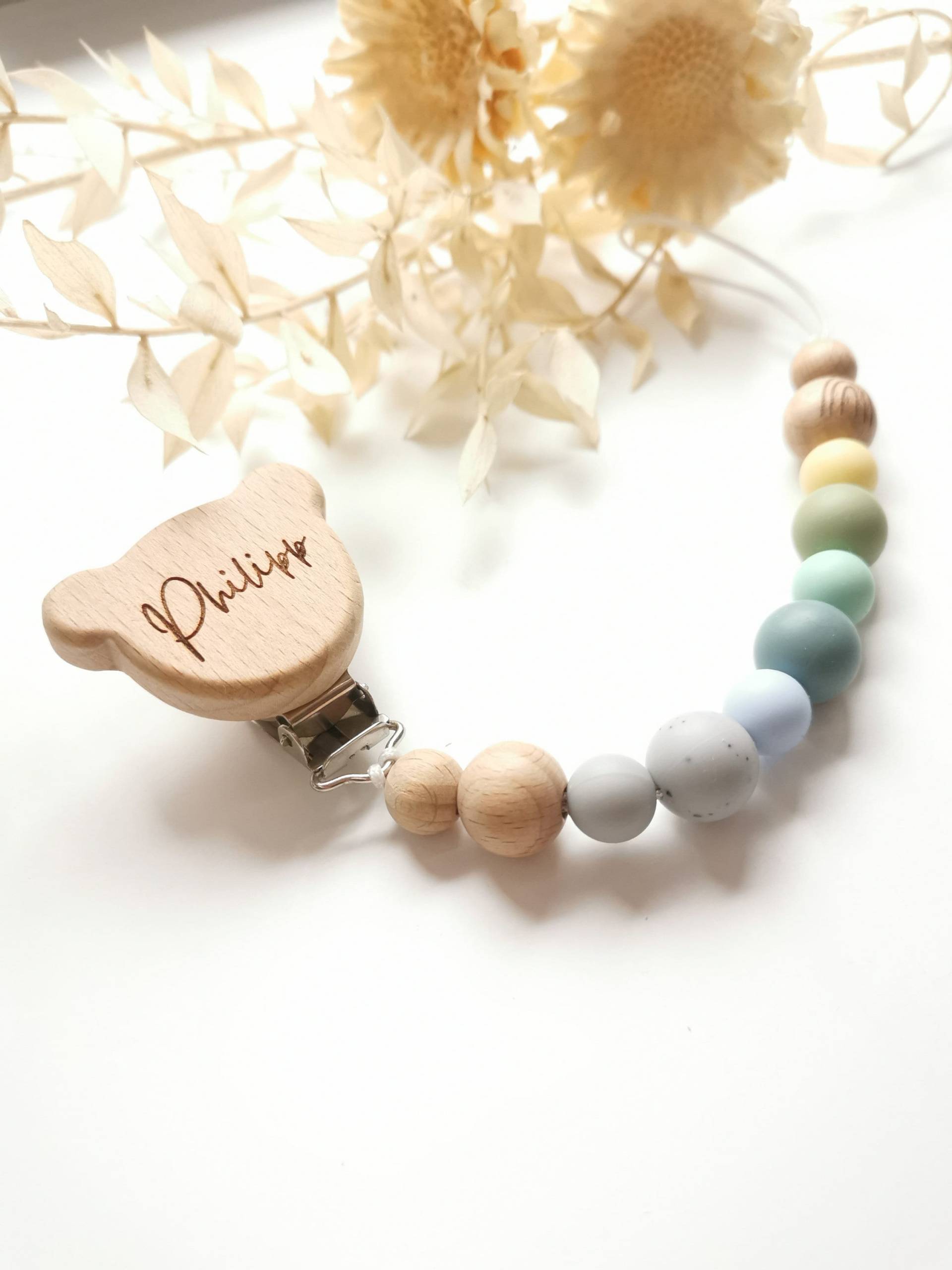 Schnullerkette Mit Namen, Regenbogen, Pastel, Babygeschenk, Personalisiert, Gravur Schnullerkette Mit Namen, Regenbogen, Pastel, Babygeschenk, Personalisiert, Gravur von Etsy - babyshopRICHBEAR