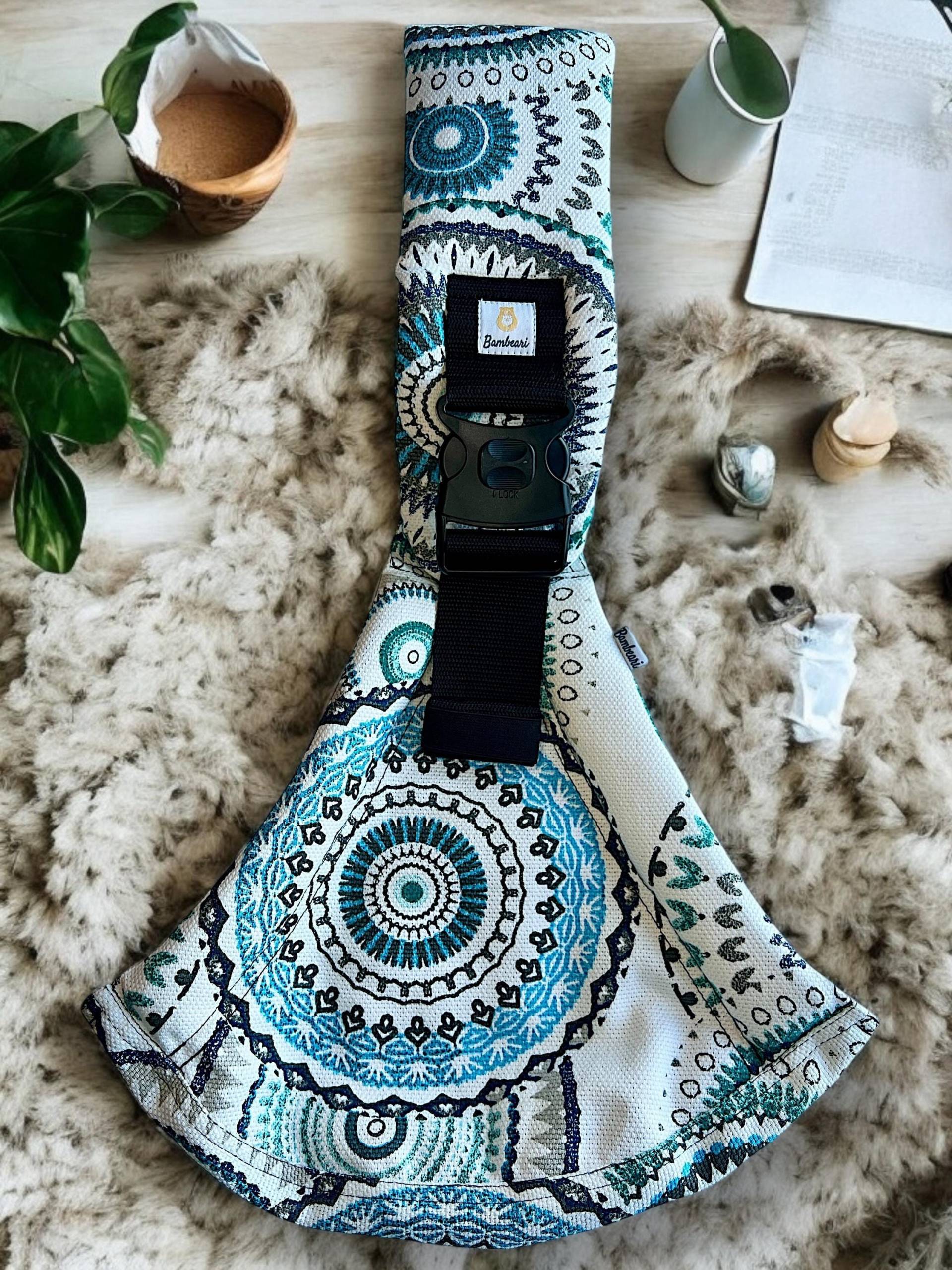 Bambari Tragetuch Kleinkind, Mandala, Hochwertige, Stilvolle Babytrage, Schulterträger, Hüfttrage, Sicherheitsschließe von Etsy - bambearicarriers