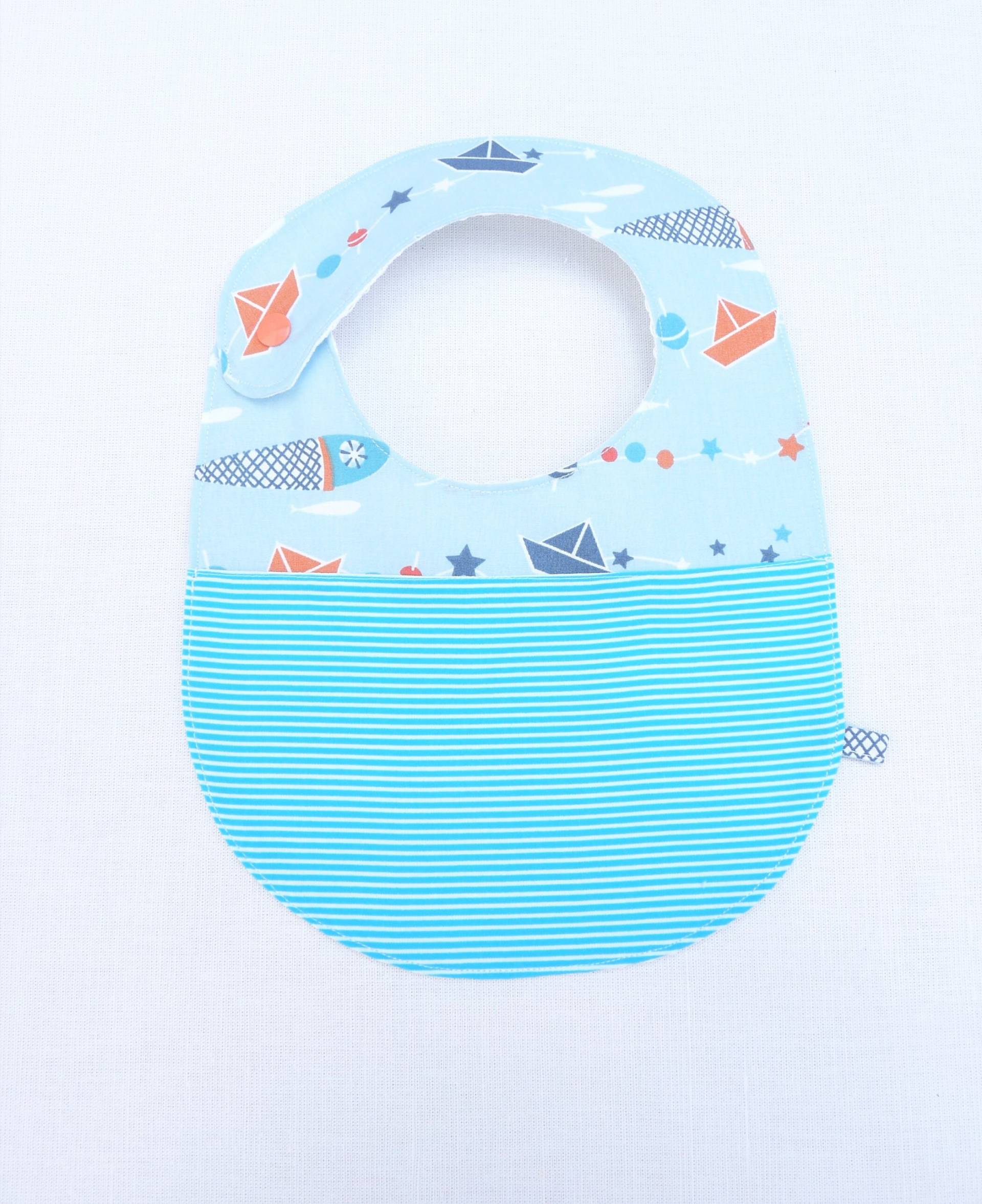 Baby-Lätzchen 0-24 Monate „Boot Auf Dem Wasser" von Etsy - bavoirsetcie