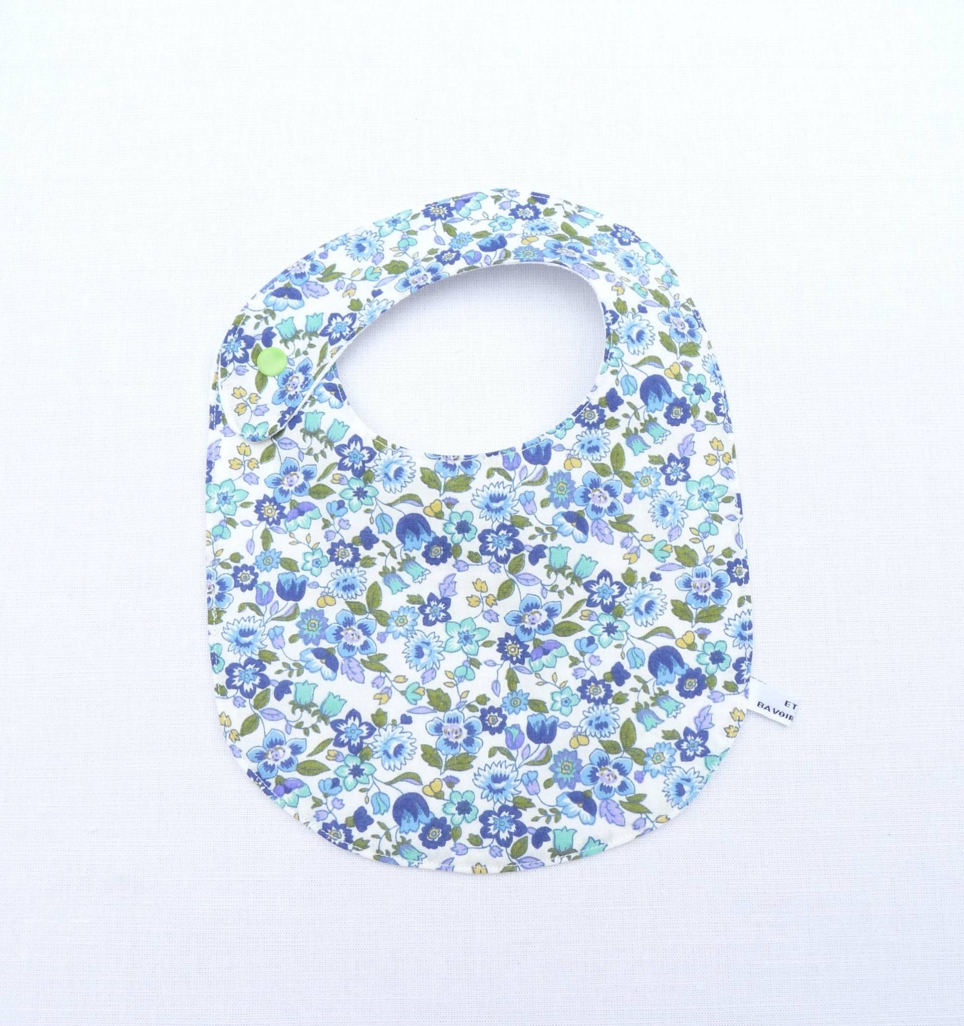 Baby-Lätzchen 0-24 Monate „Liberty Blue" - Originelles Geschenk Für Mädchen von Etsy - bavoirsetcie