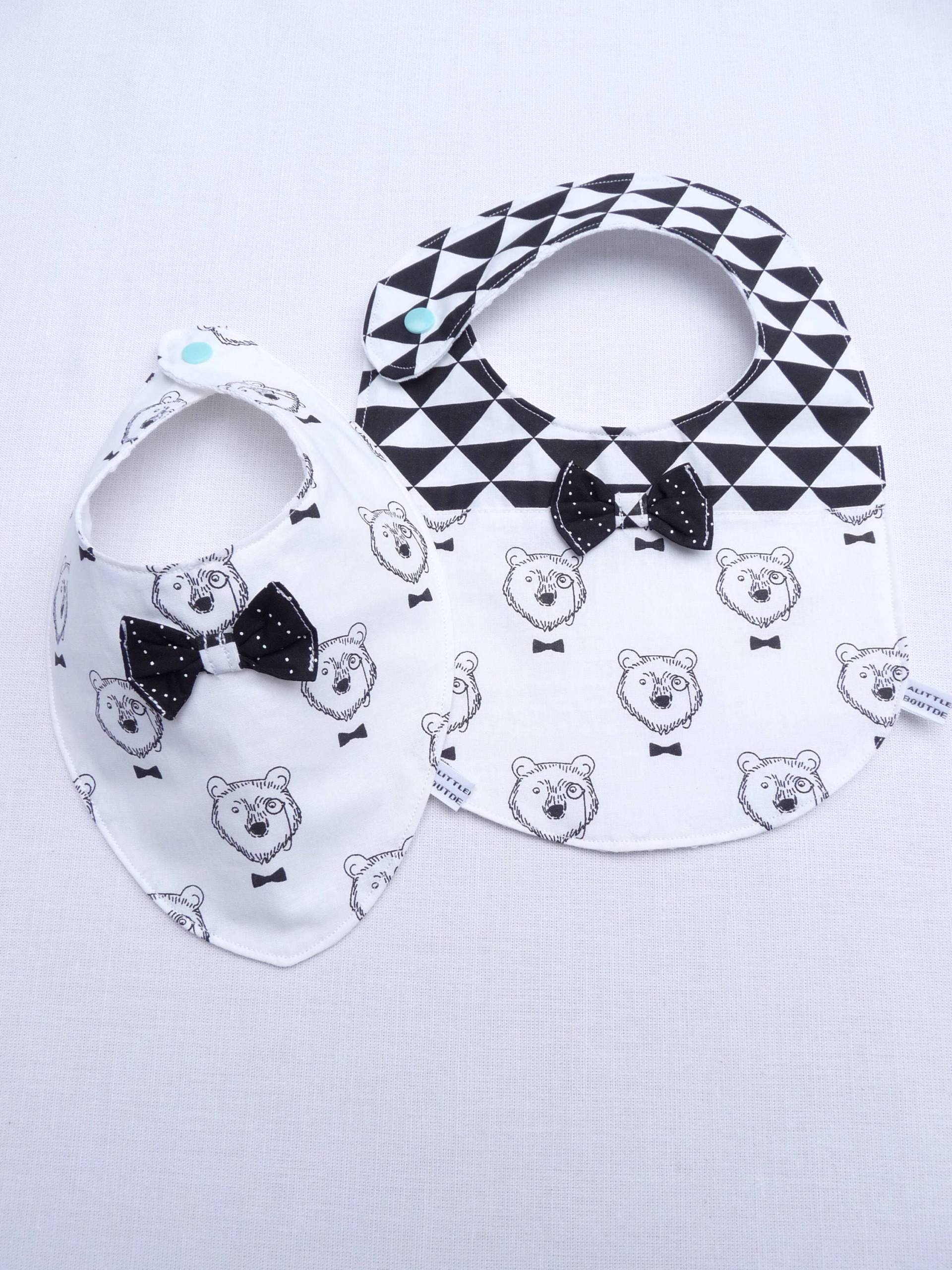 Doppel-Lätzchen Für 0-24 Monate „Schleife" von Etsy - bavoirsetcie