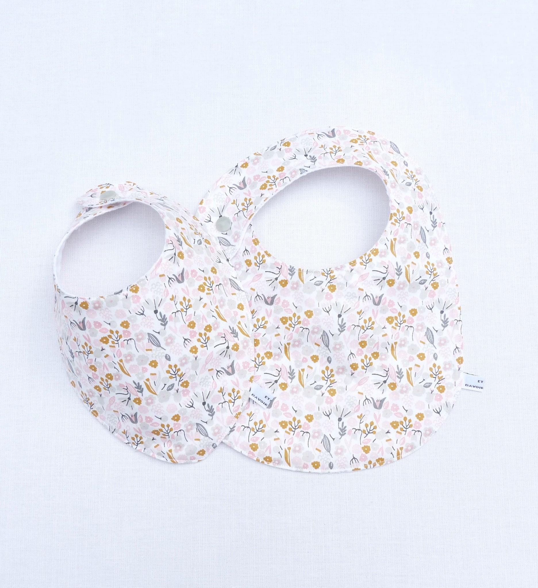 Duo-Lätzchen 0/24 Monate "Lou" Mädchen Original Geburtsgeschenk von Etsy - bavoirsetcie