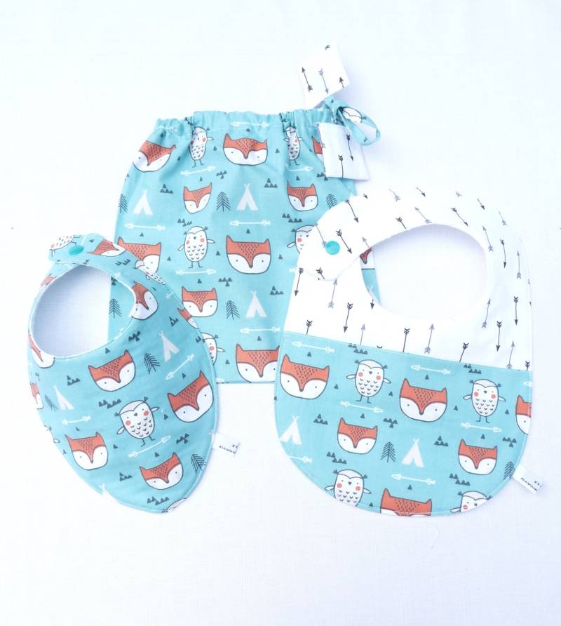 Ensemble 3 Pièces Bavoirs Cadeau Naissance Garçon 0/24 Mois "Fusée" von Etsy - bavoirsetcie