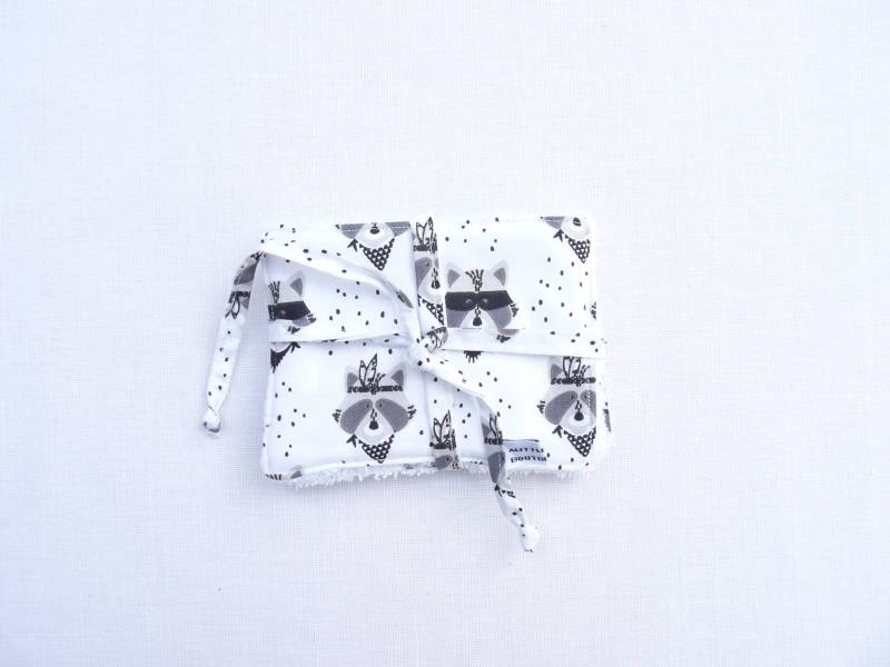 Ensemble De Quatre Lingettes Écologiques Lavables Coton Ensemble De Quatre Lingettes Écologiques Lavables Coton von Etsy - bavoirsetcie