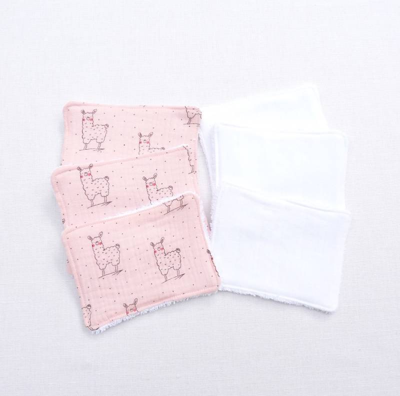 Ensemble De Quatre Lingettes Écologiques Lavables Coton von Etsy - bavoirsetcie