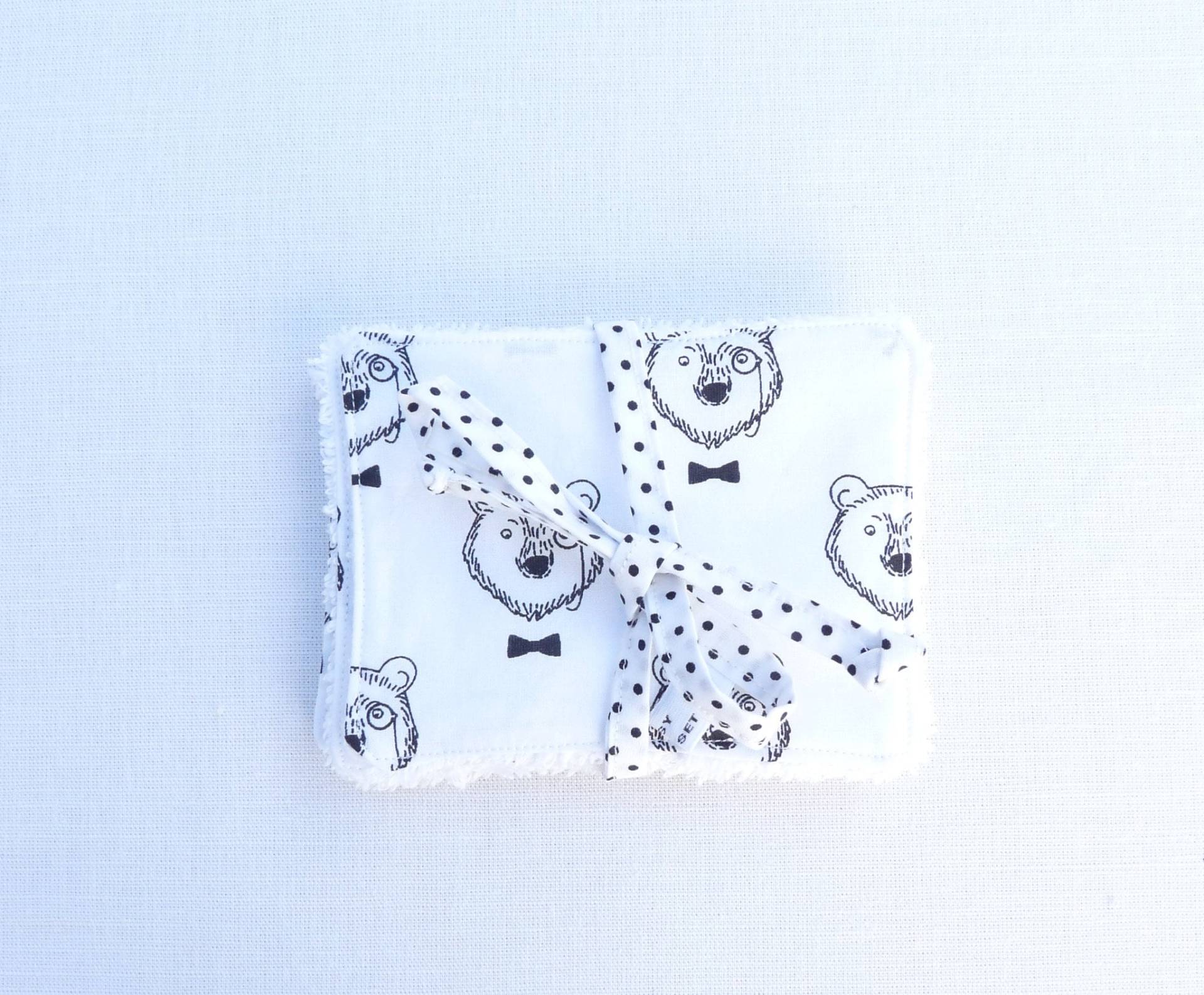Ensemble De Quatre Lingettes Écologiques Lavables Coton von Etsy - bavoirsetcie