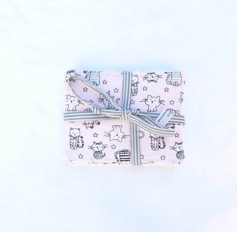 Ensemble De Quatre Lingettes Écologiques Lavables von Etsy - bavoirsetcie