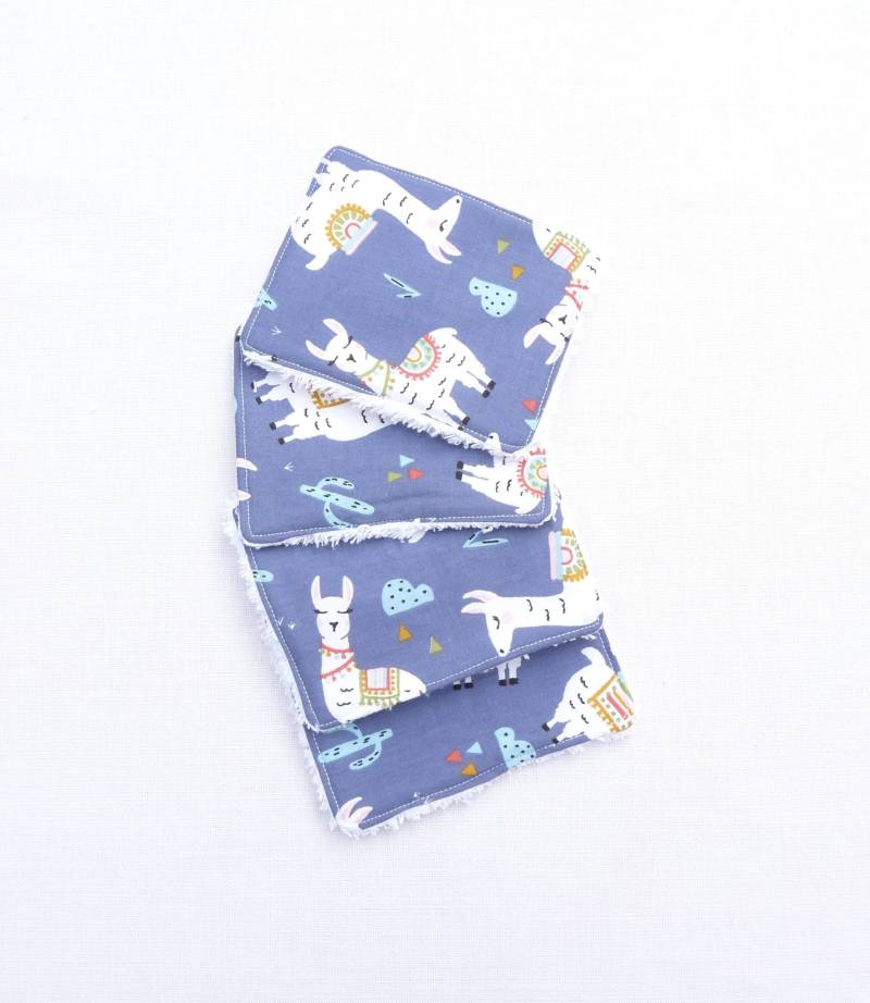 Ensemble De Quatre Lingettes Écologiques Lavables von Etsy - bavoirsetcie