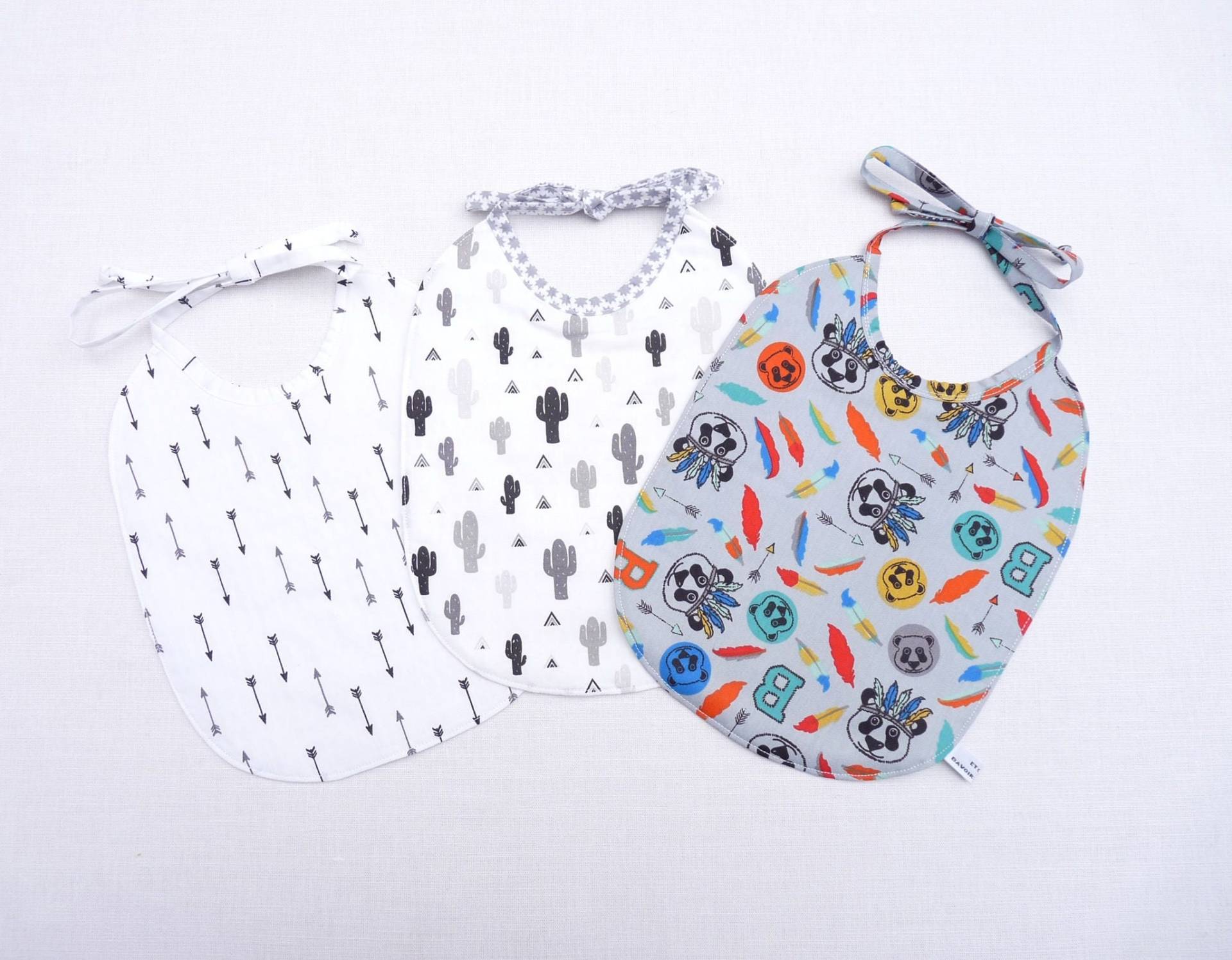 Ensemble De Trois Bavoirs Bébé Garçon Original von Etsy - bavoirsetcie