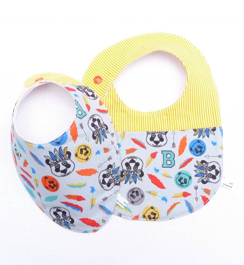 Ensemble Deux Bavoirs Bébé Original von Etsy - bavoirsetcie