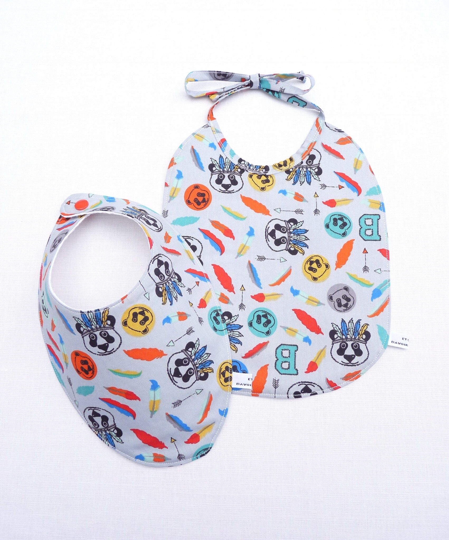 Ensemble Deux Bavoirs Bébé Original von Etsy - bavoirsetcie
