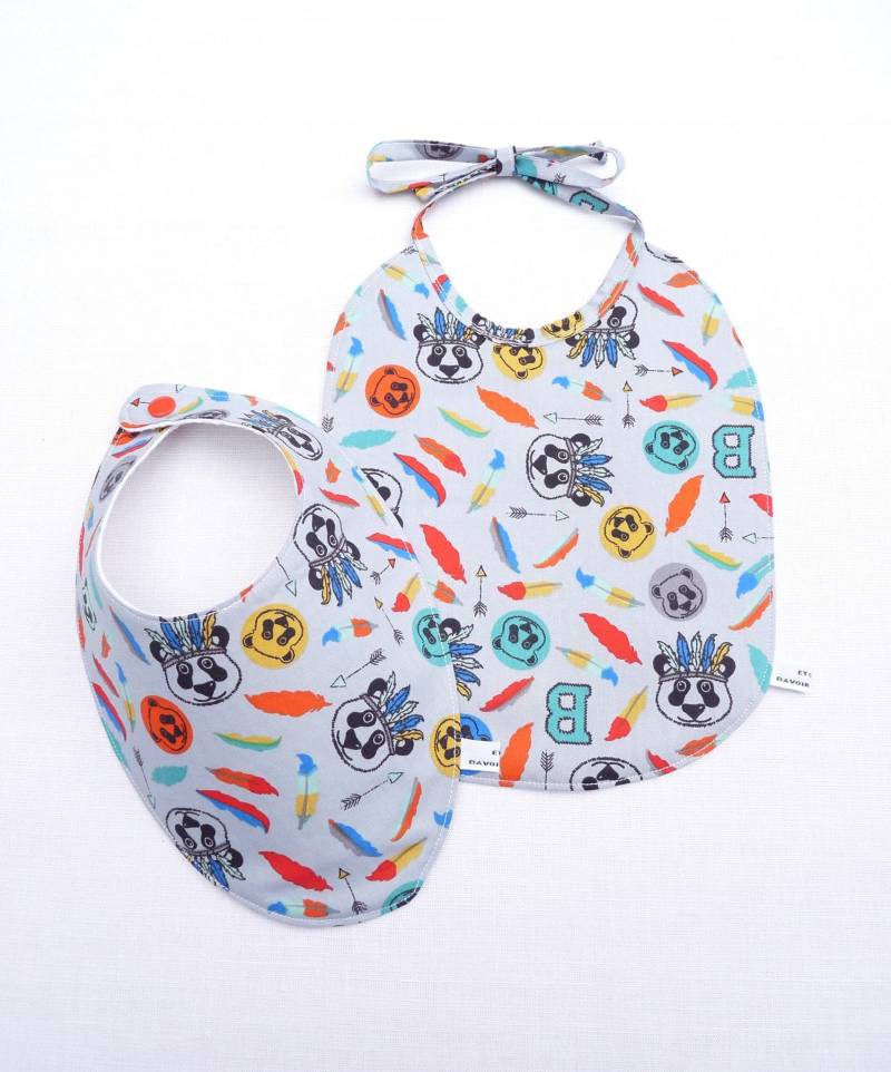 Ensemble Deux Bavoirs Bébé Original von Etsy - bavoirsetcie