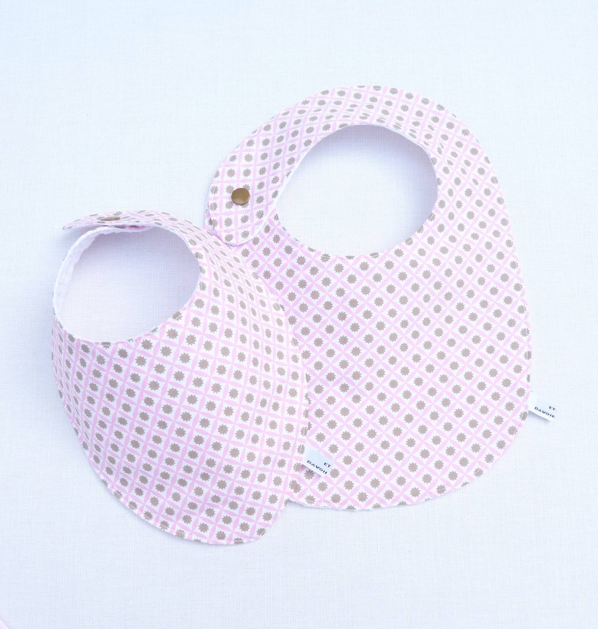 "Felicie" Mädchen-Doppel-Lätzchen 0-24 Monate von Etsy - bavoirsetcie