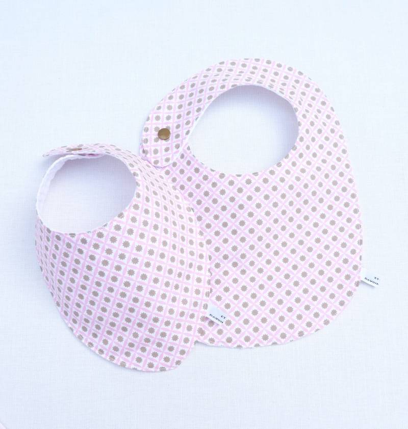 "Felicie" Mädchen-Doppel-Lätzchen 0-24 Monate von Etsy - bavoirsetcie