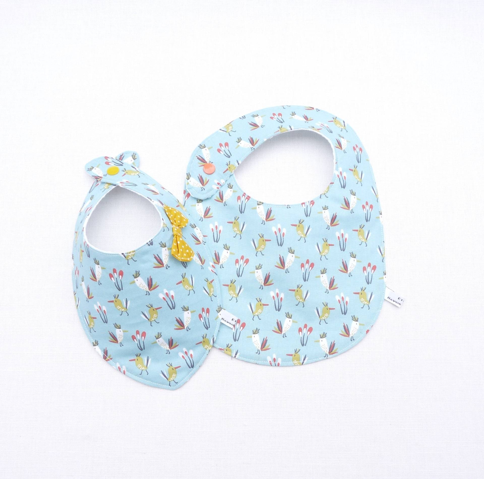 „Louisa" Lätzchen-Duo Für Mädchen | 0-24 Monate - Ideales Geschenk Die Baby-Wunschliste von Etsy - bavoirsetcie