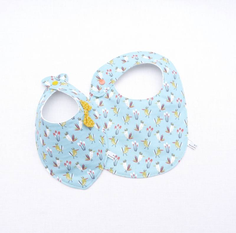 „Louisa" Lätzchen-Duo Für Mädchen | 0-24 Monate - Ideales Geschenk Die Baby-Wunschliste von Etsy - bavoirsetcie