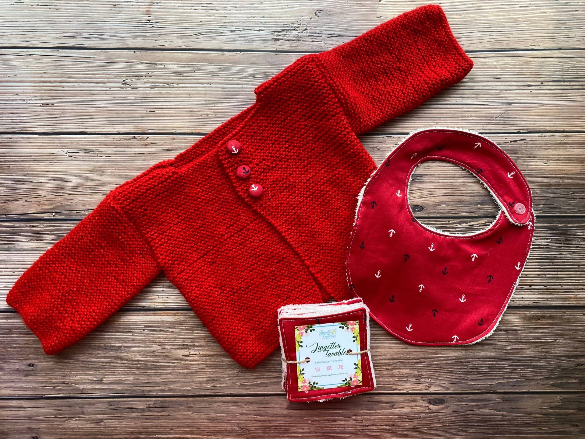 Geschenkbox Baby Geburt Seemann Rot. Layette Viele Geburtsgeschenke von Etsy - beauteendouceur
