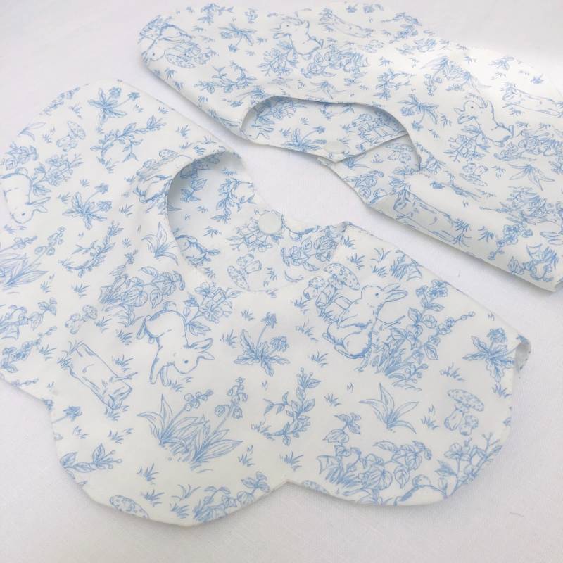 Osterhase Lätzchen Set Vintage Chinoiserie 100% Baumwolle Babylätzchen von Etsy - bellelinen