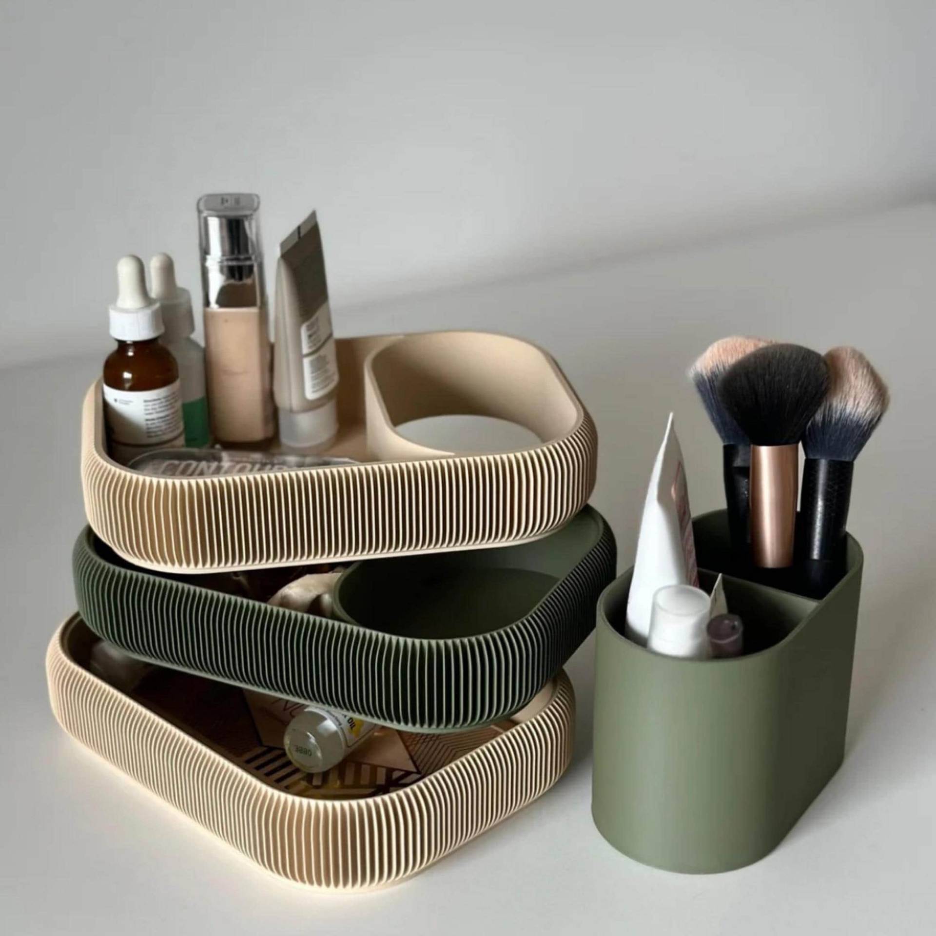 Modularer Make-Up Organizer/stapelbare Kosmetik-Aufbewahrung Schreibtisch Geschenkidee Für Frauen 3D Gedruckt von Etsy - berryprint3DE