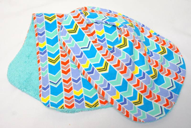 Lätzchen Und Spucktuch Baby Mädchen, Babyparty Geschenk, Willkommen Baby Neue Mama Geschenk Orange Petrol Chevrons von Etsy - beyondquilts