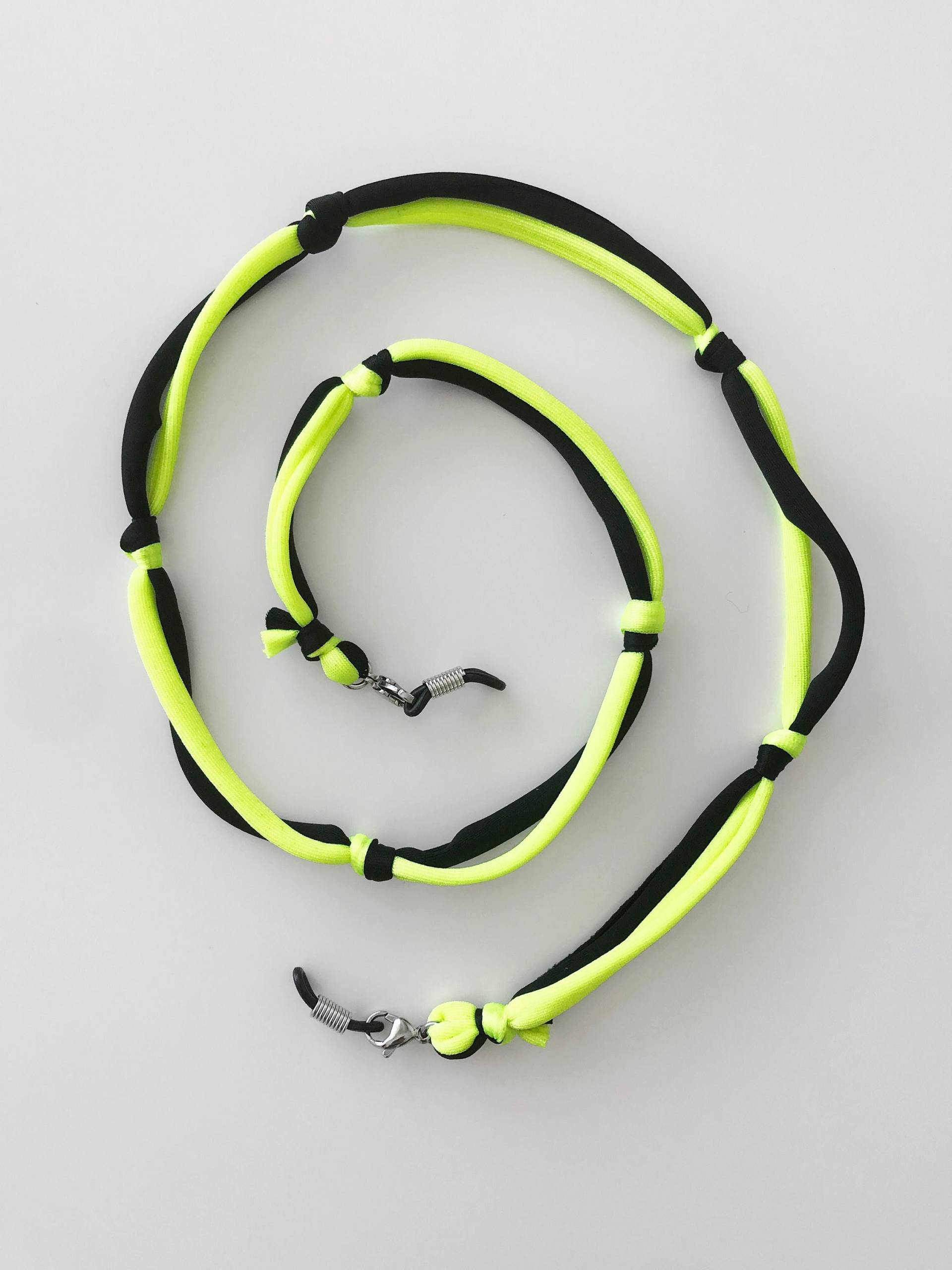 Neon Gelber Gesichtsmasken-Lanyard, Sonnenbrillen-Lanyard, Gesichtsmasken-Kette, Neon-Sonnenbrillenband, Neon-Brillenband von Etsy - birdienumnumshop
