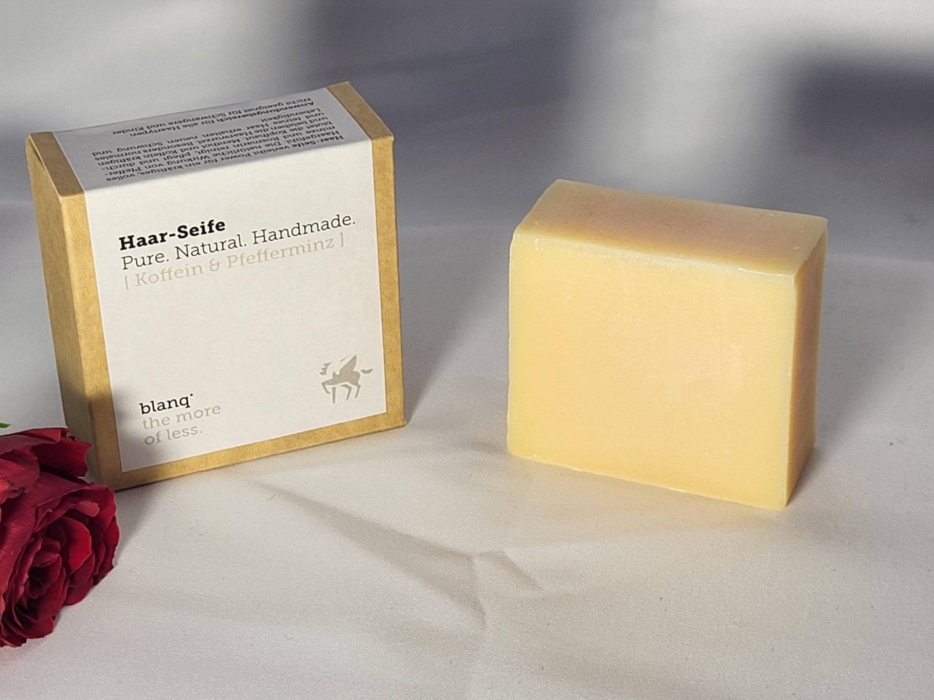 Haarseife Koffein-Pfefferminz Naturseife von Etsy - blanqshop