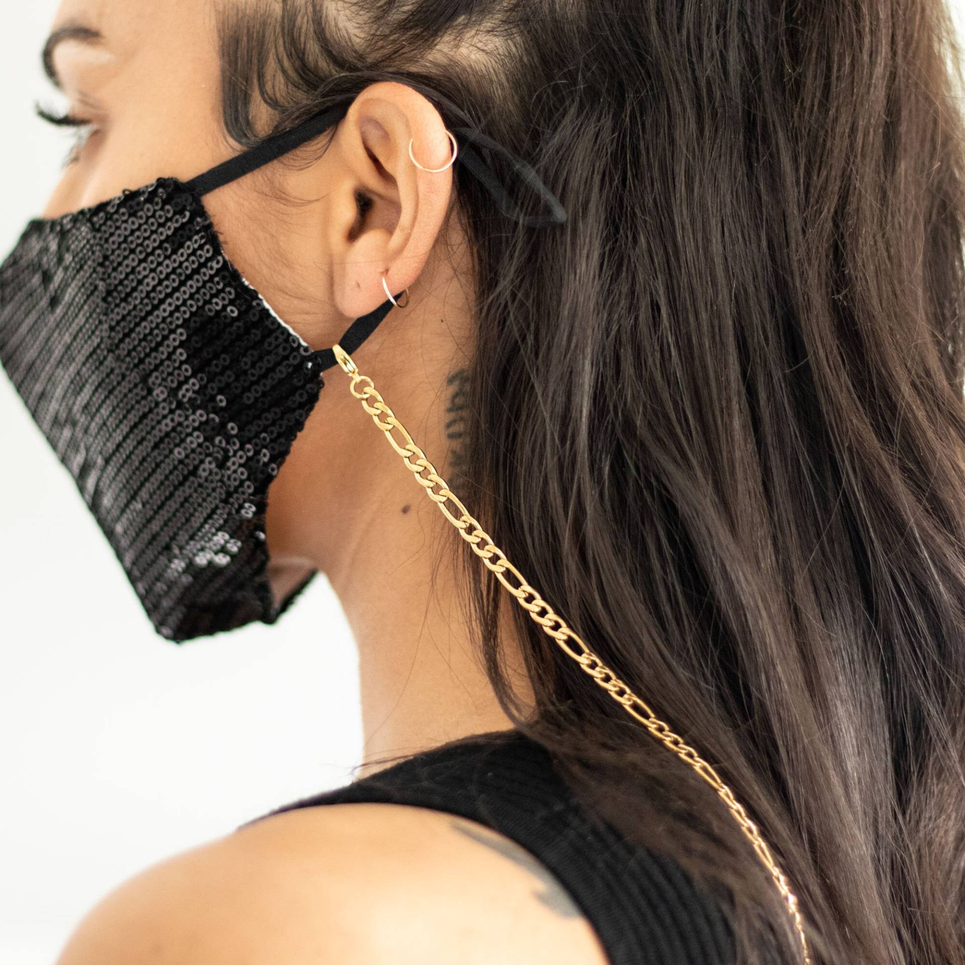 Figaro Maske Kette, Kette Lanyard, Gold Maskenkette, Silber Rosegold Maskenhalter von Etsy - bstrdStyle