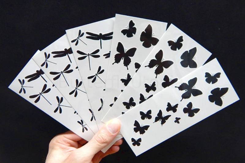 Libelle & Schmetterling Temporäre Tattoos Schwarze Silhouette, 60 Gesamt Libelle & Schmetterling Temporäre Tattoos Schwarze Silhouette, 60 Gesamt von Etsy - butterflyutopia