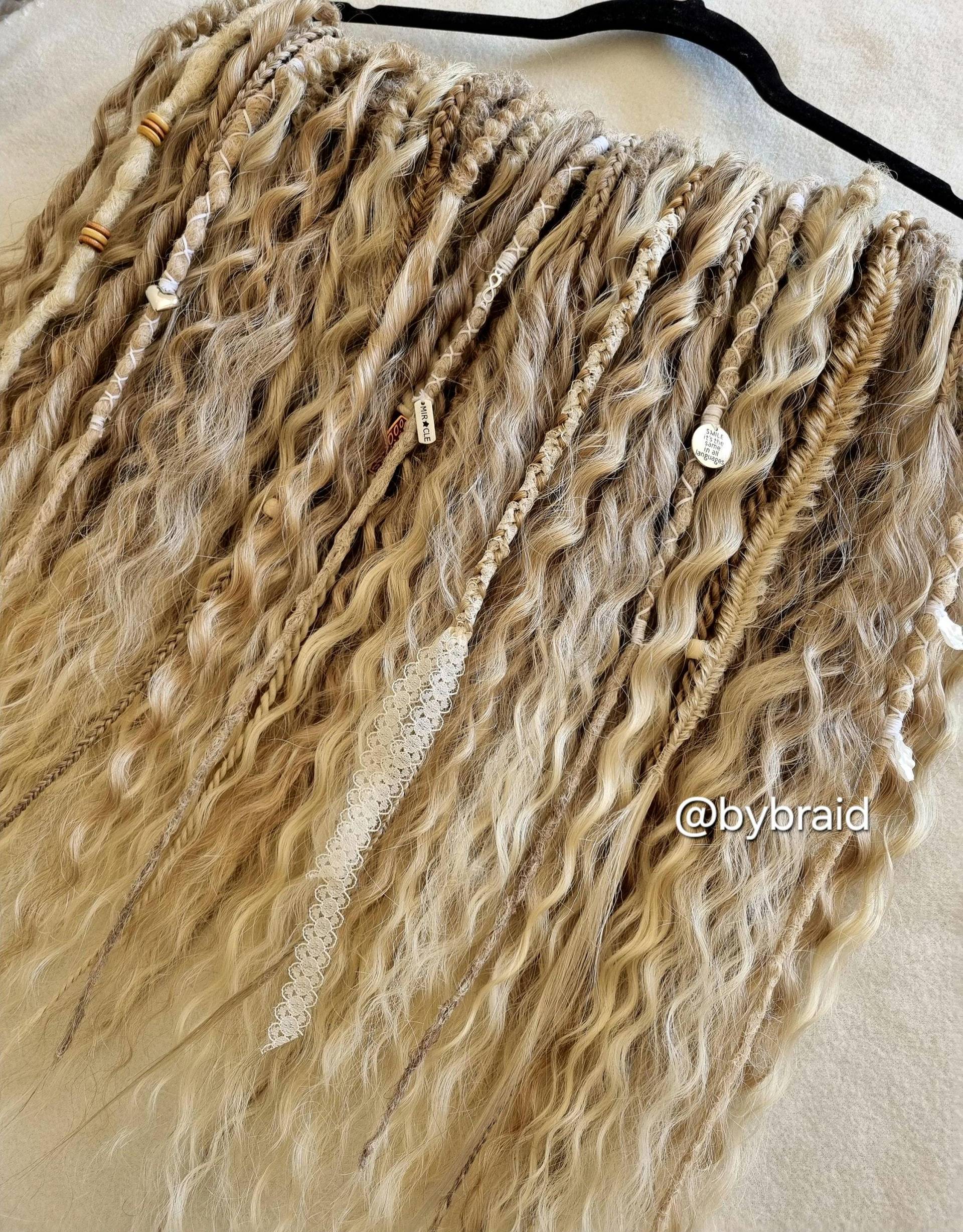 Gewellte Locken Doppelendige Lange Lockige Haarverlängerungen Voluminöse Boho Gewellte Mix Aus Dreadlock-Erweiterungen Gewellte Locken Doppelendige Lange Lockige Haarverlängerungen Voluminöse Boho Gewellte Mix Aus Dreadlock-Erweiterungen von Etsy - byBraid
