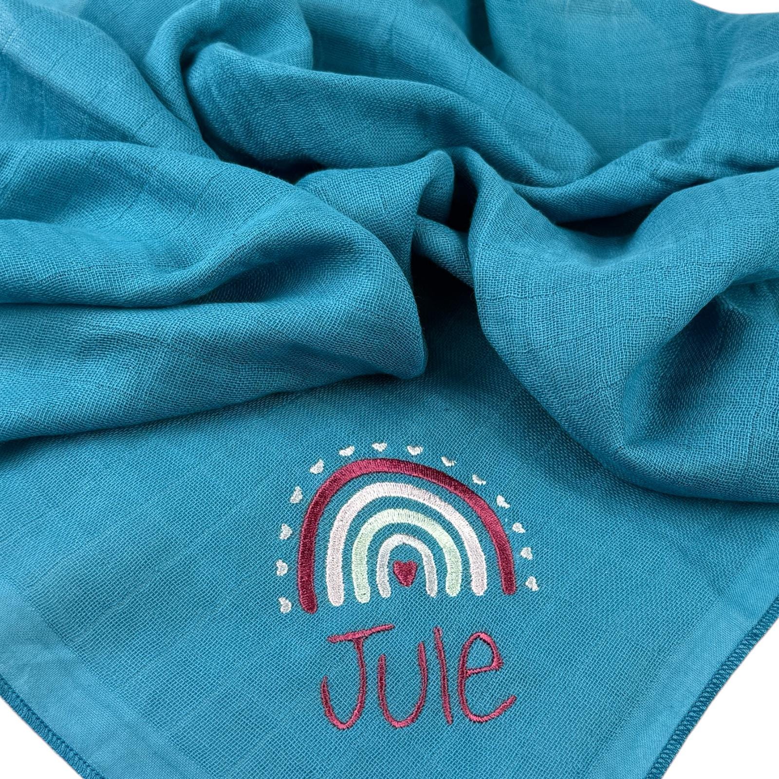 Nuscheli/Spuktuch Mit Namen Regenbogen Petrol Nuscheli/Spuktuch Mit Namen Regenbogen Petrol von Etsy - bySaMShop