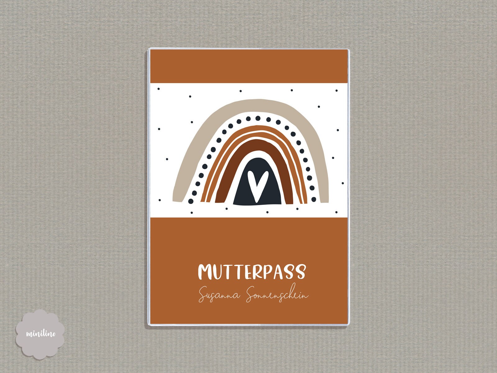 Süße Mutterpass Hülle Personalisiert Mit Namen Regenbogen von Etsy - byminilino