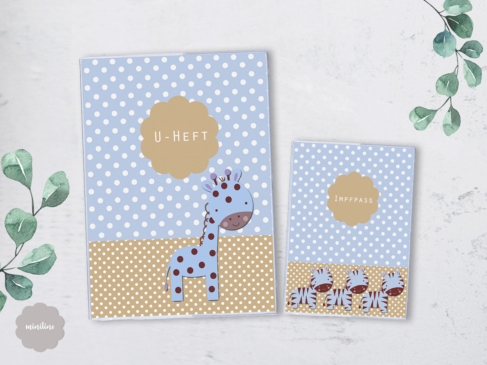 U-Heft & Impfpass Hülle Im Set, Personalisiert Mit Namen, Kleine Giraffe von Etsy - byminilino