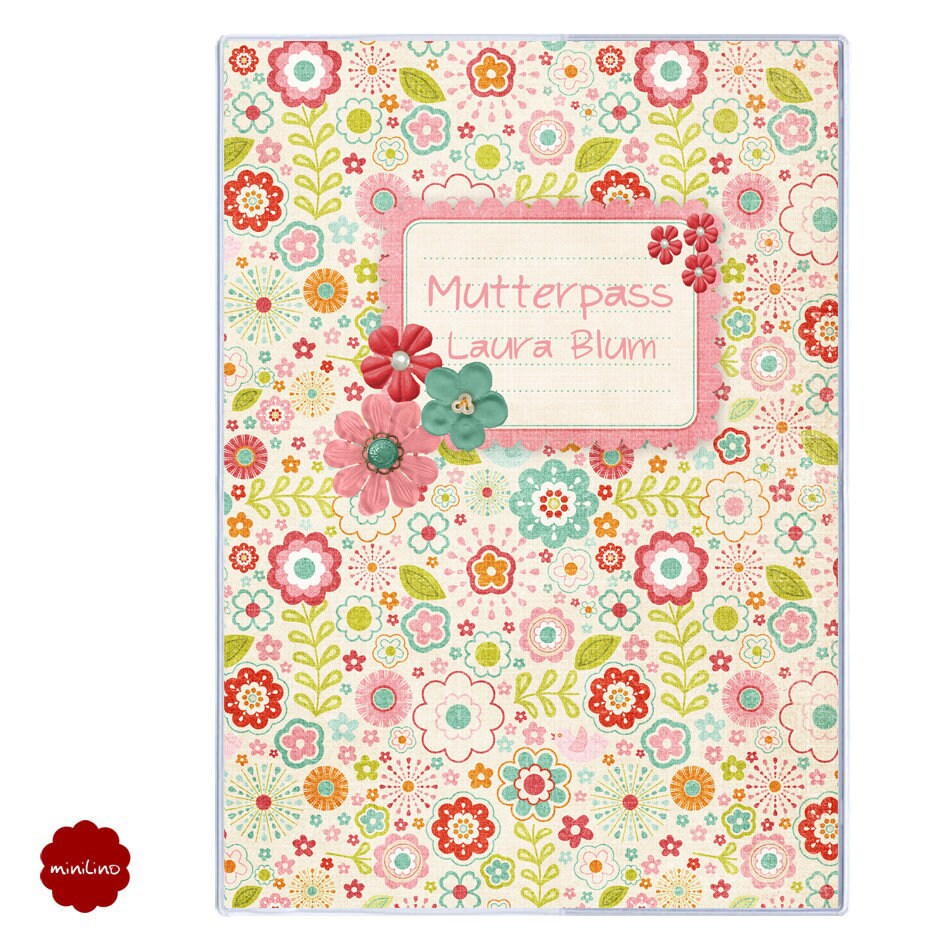 Viele Blumen Mutterpass Hülle, Mit Namen Viele Blumen Mutterpass Hülle, Mit Namen von Etsy - byminilino