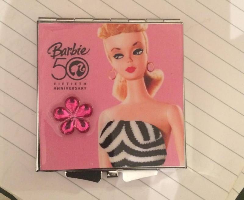 Retro Pink Doll-Icious Quadrat Silber Spiegel Compact von Etsy - cheetahrama