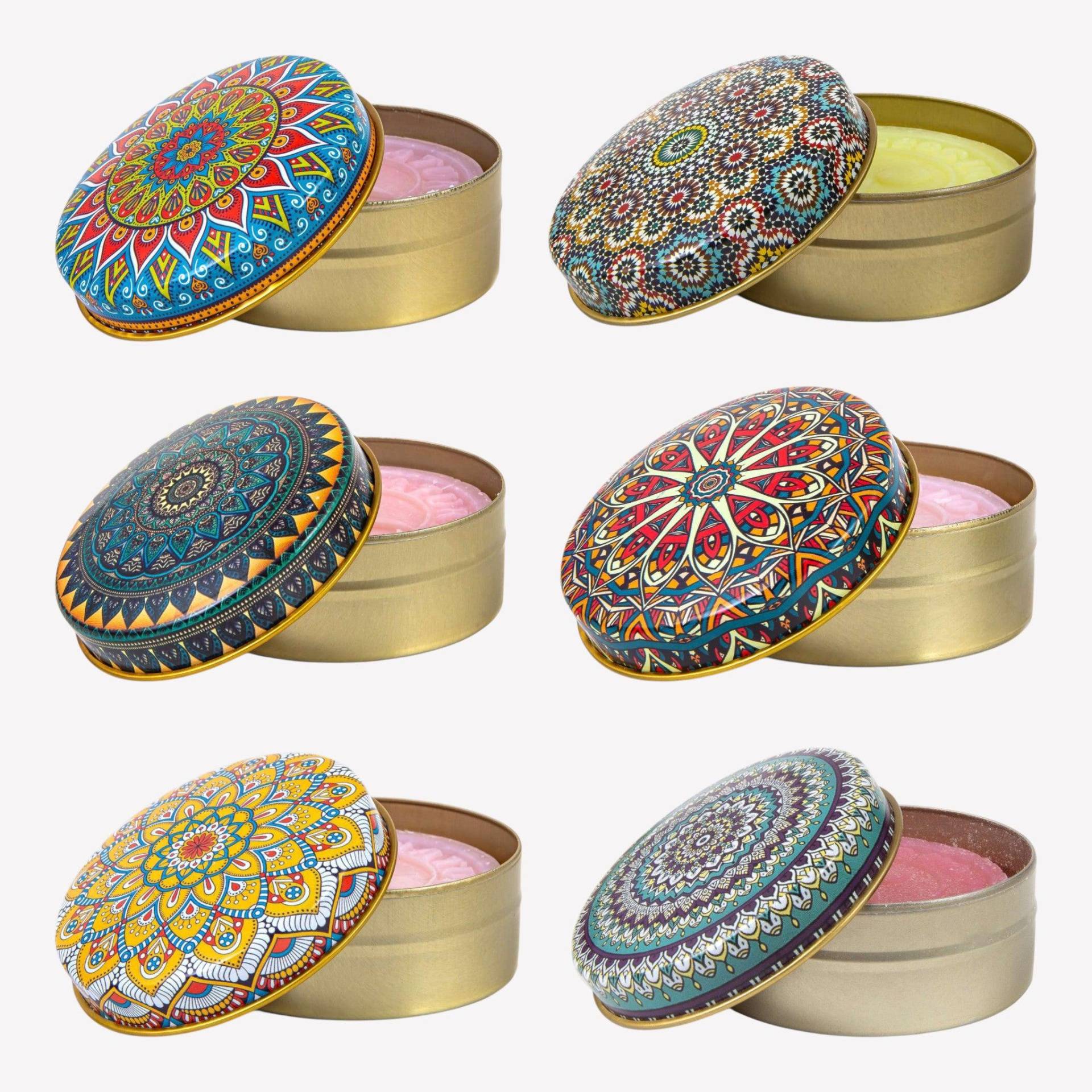Natürliche Olivenölseife in Dekorativer Dose - 6Er Set Mandala Duftmix Natürliche Olivenölseife in Dekorativer Dose - 6Er Set Mandala Duftmix von Etsy - cotonIQ
