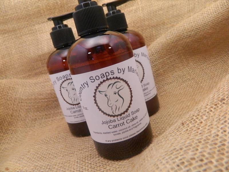 Karottenkuchen Flüssig Handseife von Etsy - countrysoapsbymarlen