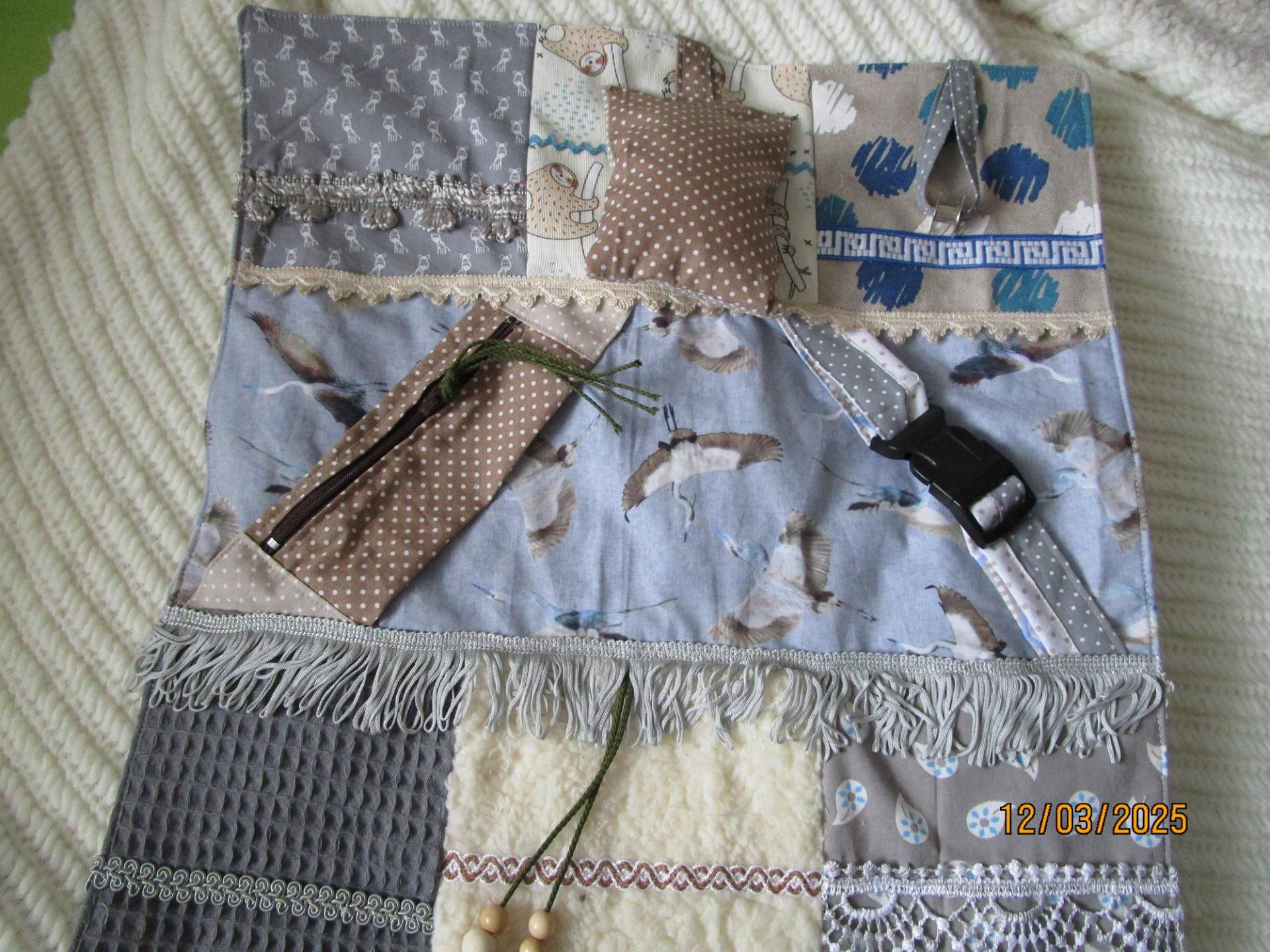 Nesteldecke, Demenzdecke, Fühldecke, Und Motorikdecke in Beige Blau von Etsy - creativShopgzdesign