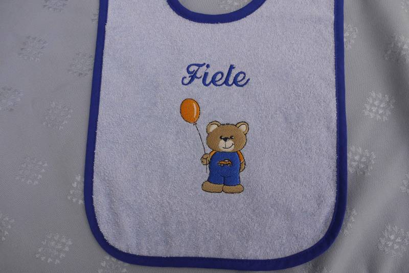 Babylätzchen Riesenlätzchen Mit Namen, Klettverschluss, Blau, Bär, Luftballon von Etsy - creavisionGP
